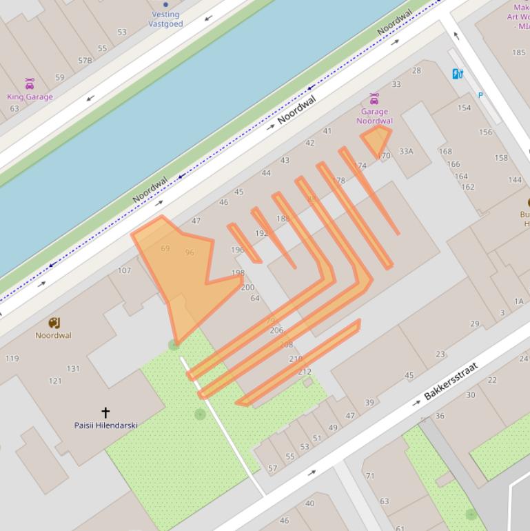 Kaart van postcodegebied 2513EC.