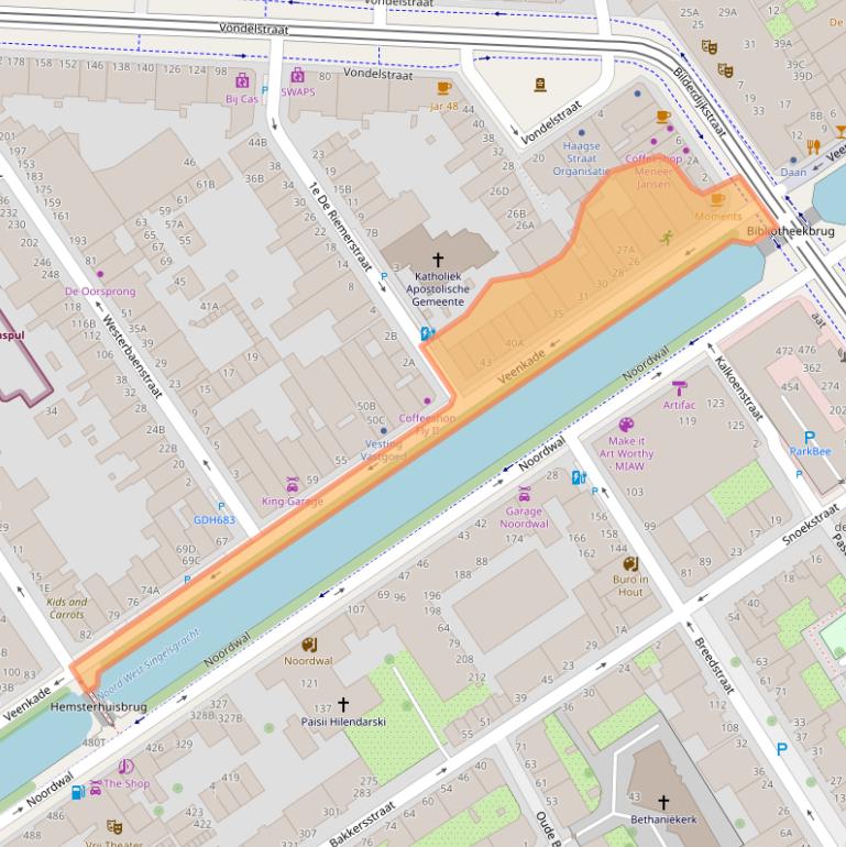 Kaart van postcodegebied 2513EG.