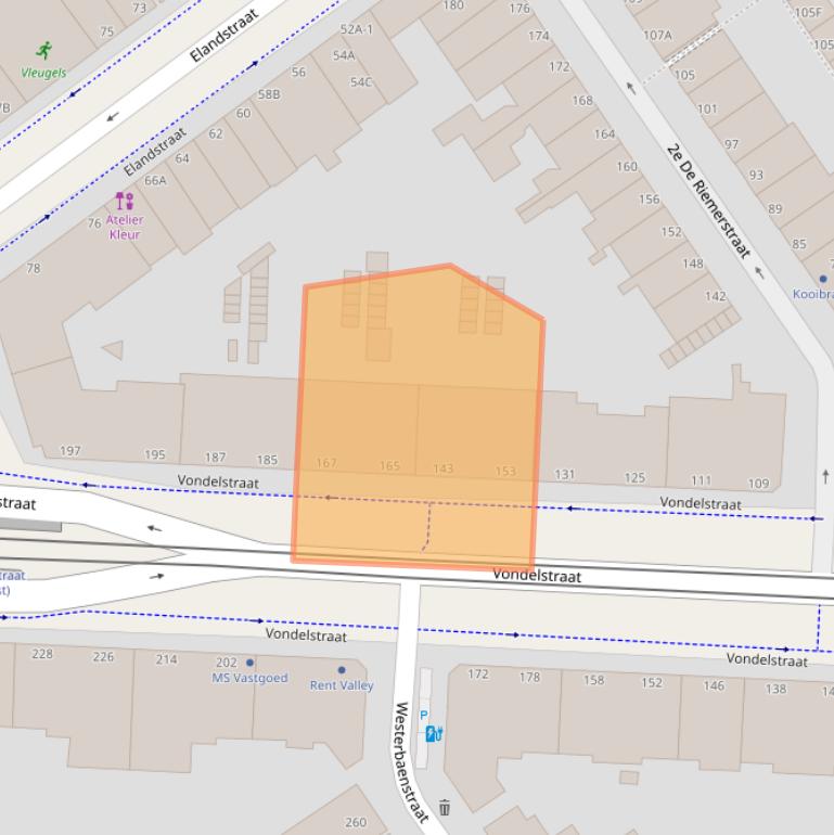 Kaart van postcodegebied 2513ES.