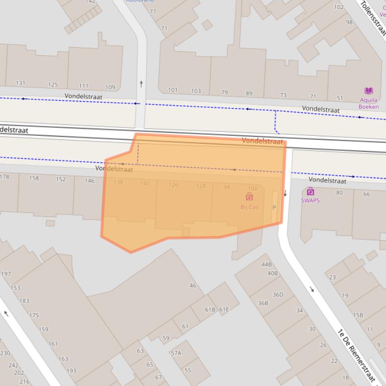 Kaart van postcodegebied 2513EX.