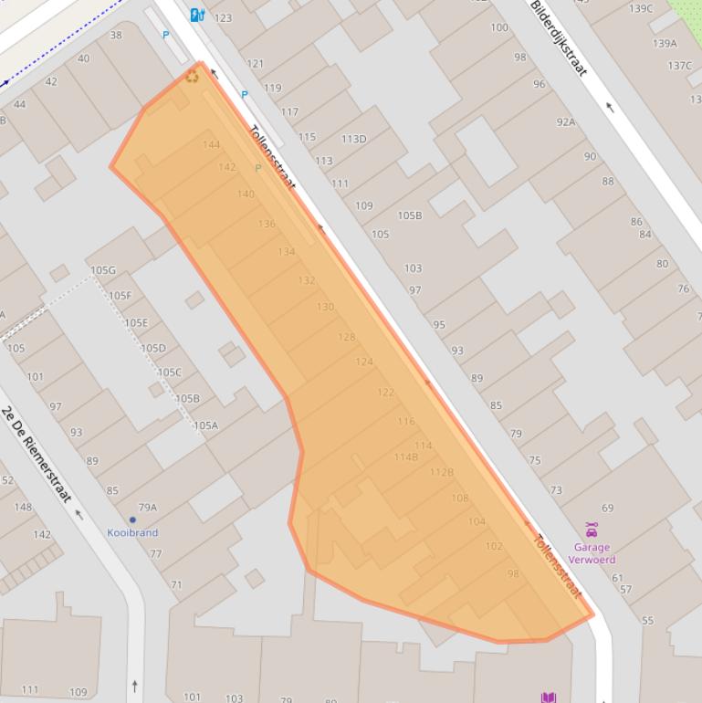 Kaart van postcodegebied 2513GE.