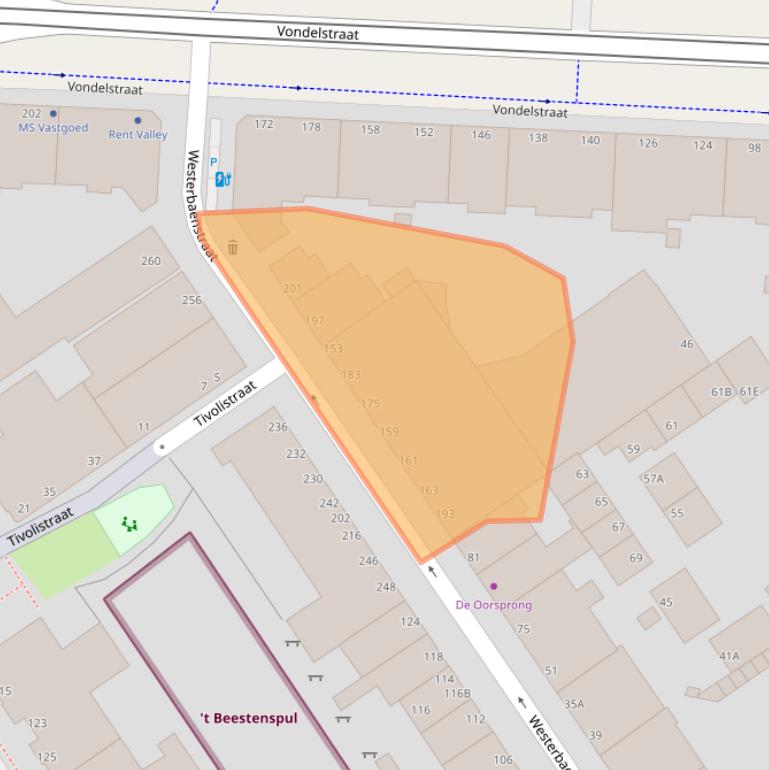 Kaart van postcodegebied 2513GH.