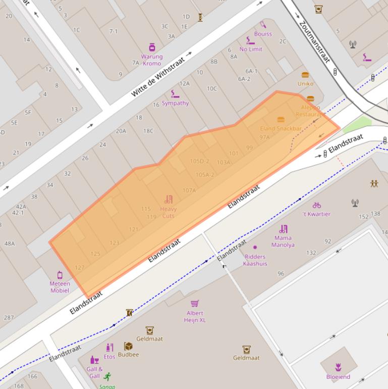 Kaart van postcodegebied 2513GN.