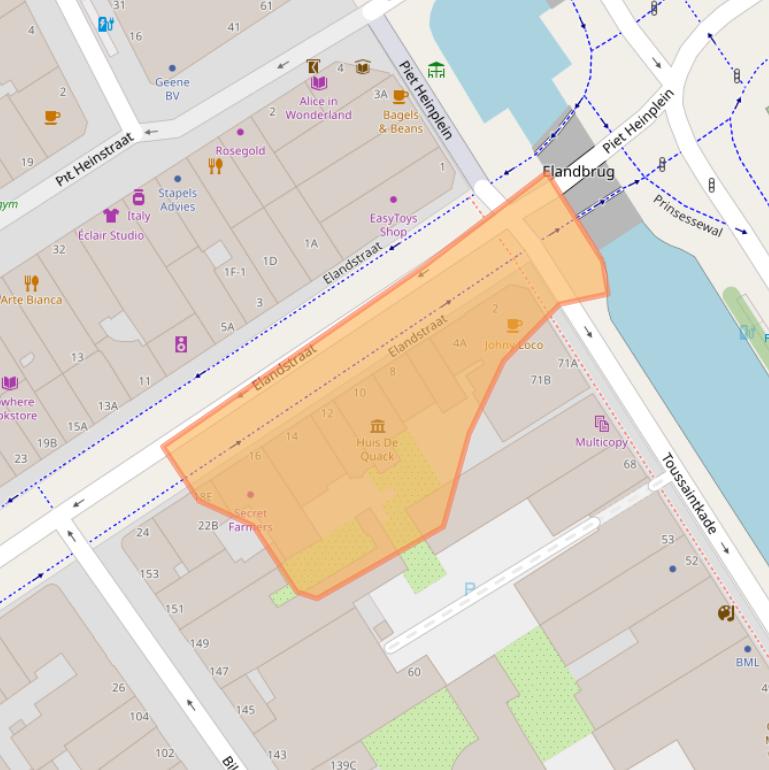 Kaart van postcodegebied 2513GR.