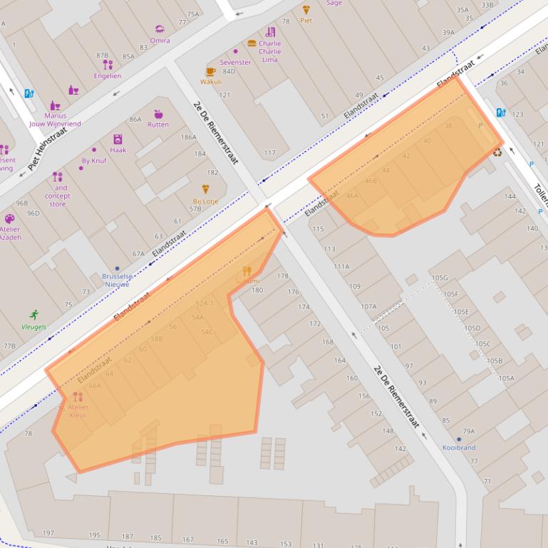Kaart van postcodegebied 2513GT.