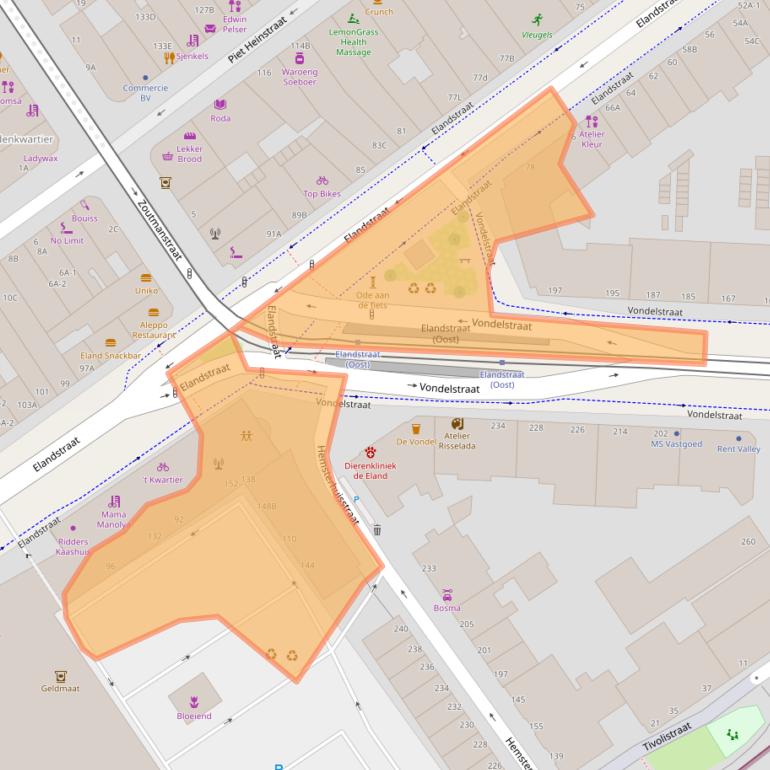 Kaart van postcodegebied 2513GV.