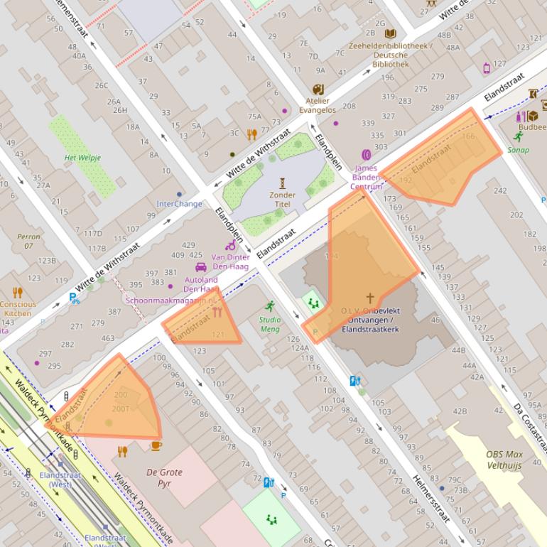 Kaart van postcodegebied 2513GX.