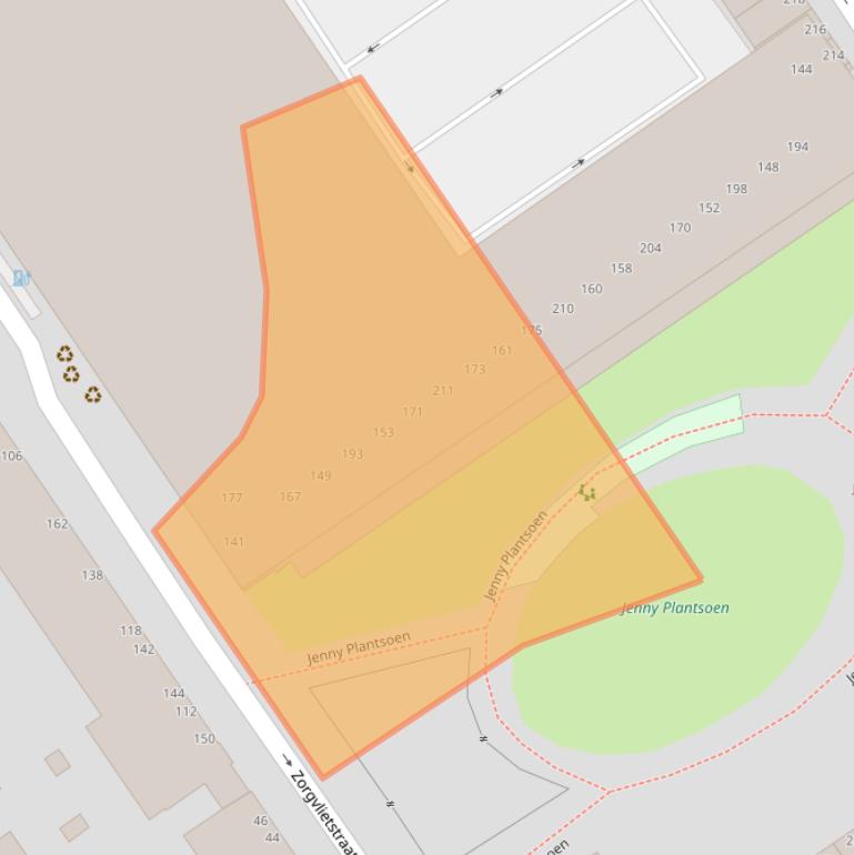 Kaart van postcodegebied 2513HA.