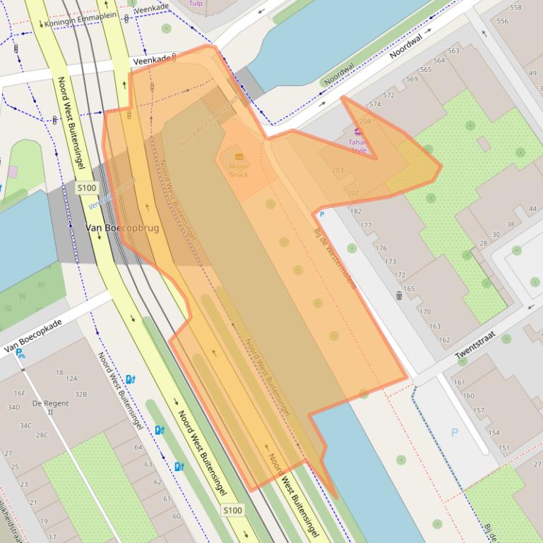 Kaart van postcodegebied 2513PL.