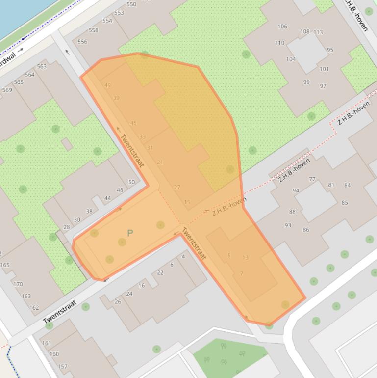 Kaart van postcodegebied 2513PR.