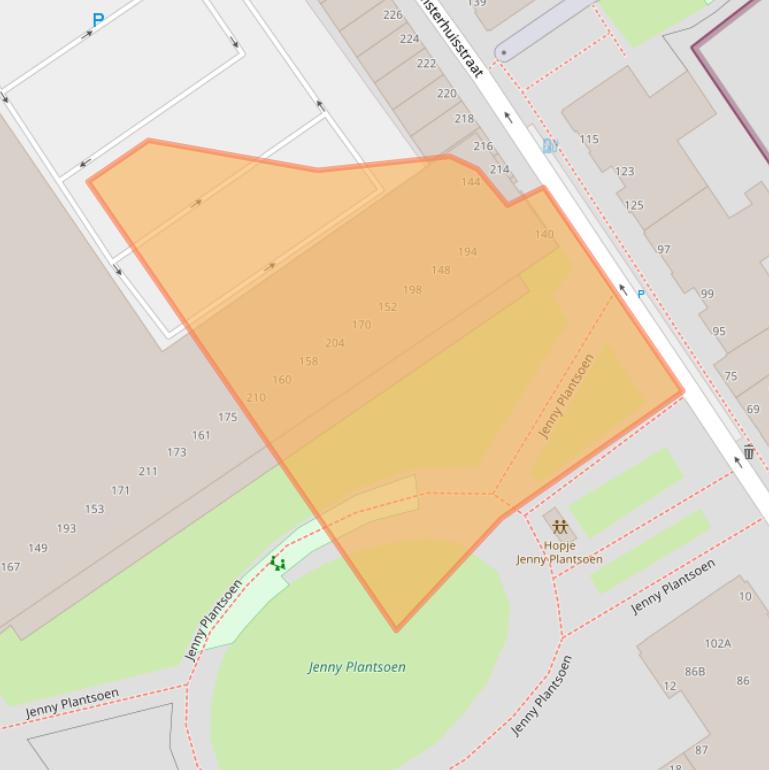 Kaart van postcodegebied 2513RE.