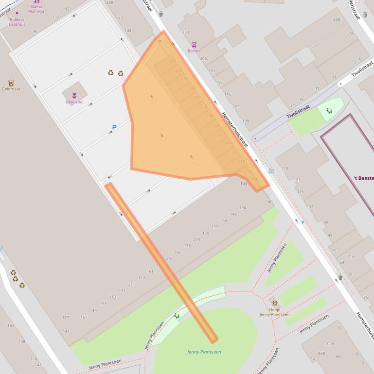 Kaart van postcodegebied 2513RG.