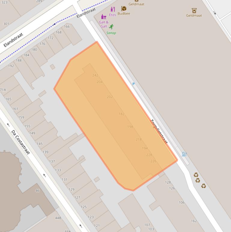 Kaart van postcodegebied 2513RM.