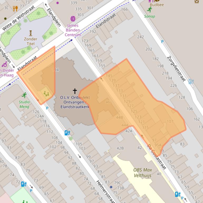 Kaart van postcodegebied 2513RR.