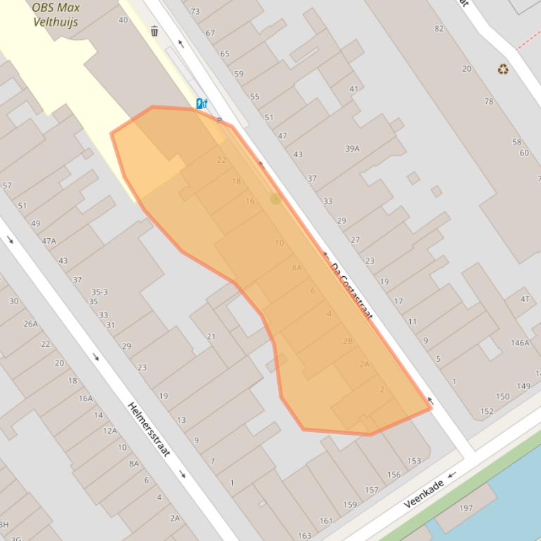 Kaart van postcodegebied 2513RT.