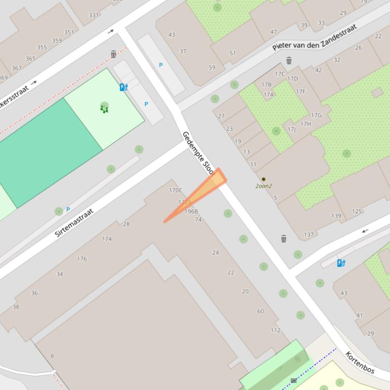 Kaart van postcodegebied 2513TD.