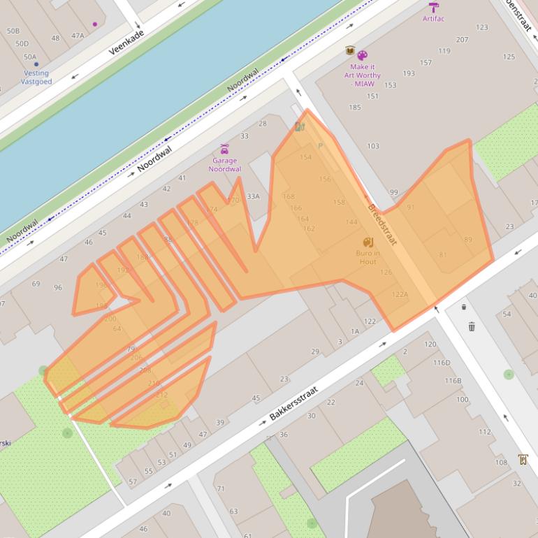 Kaart van postcodegebied 2513TV.