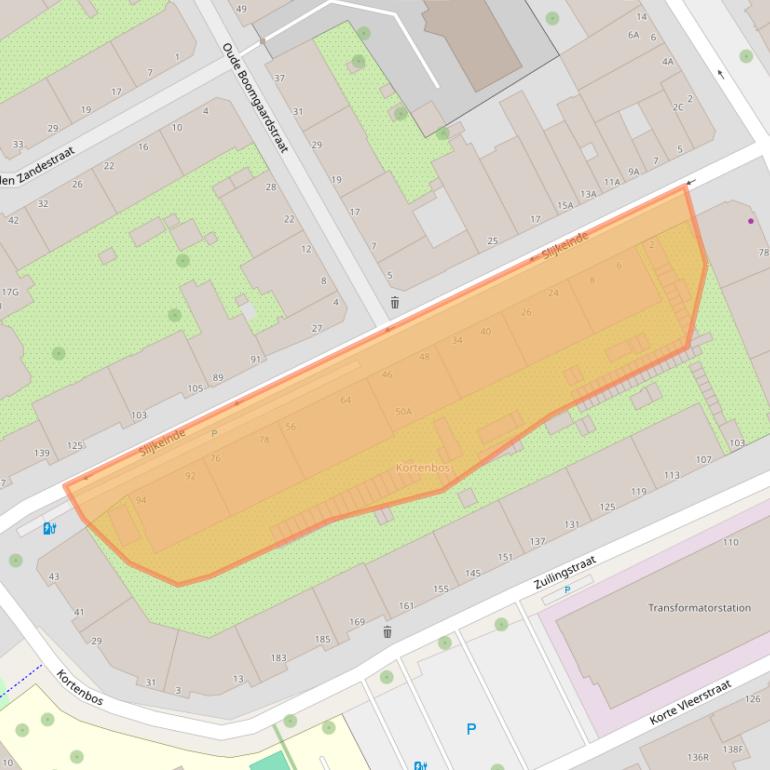 Kaart van postcodegebied 2513VD.