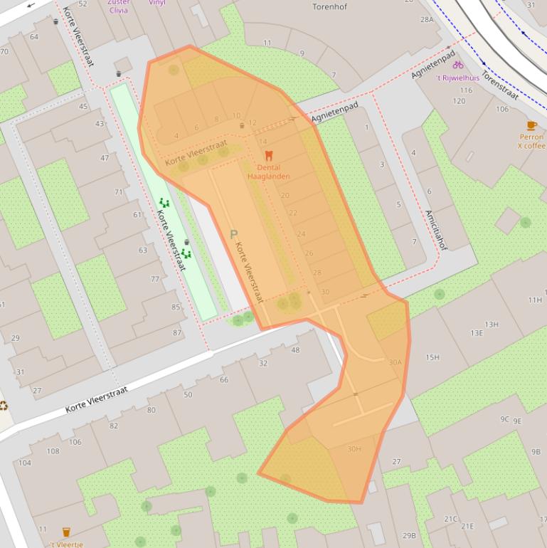 Kaart van postcodegebied 2513VM.