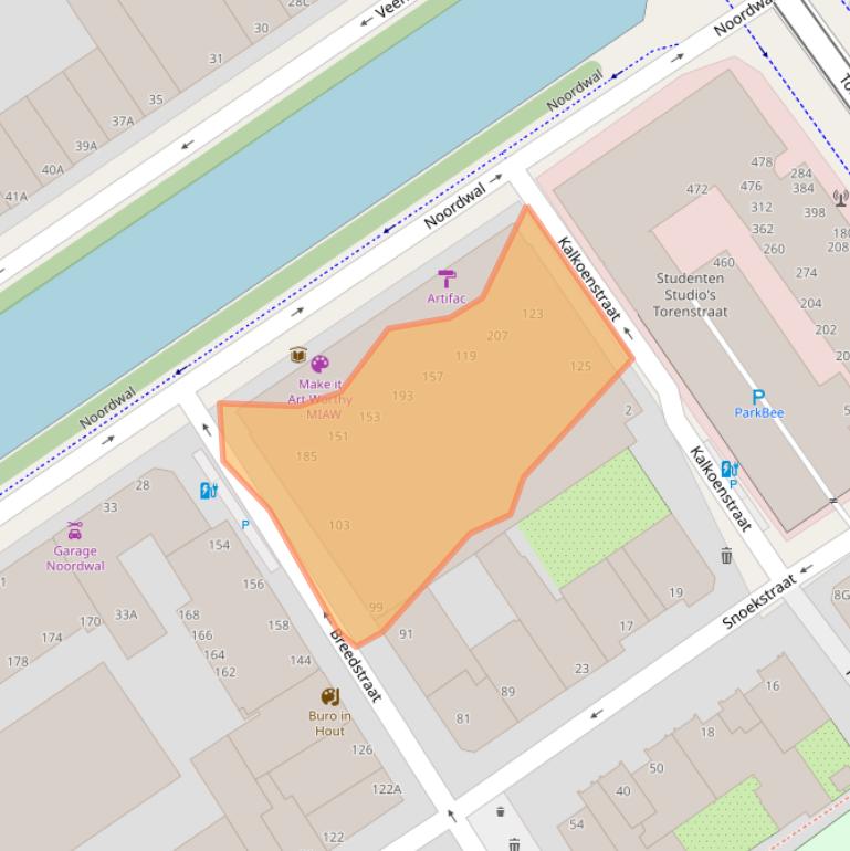 Kaart van postcodegebied 2513VT.