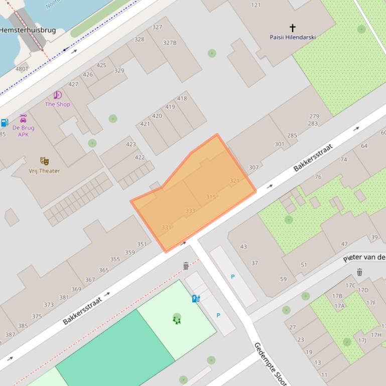 Kaart van postcodegebied 2513VX.