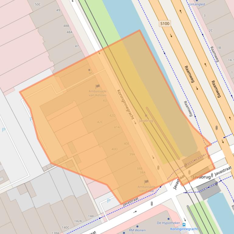 Kaart van postcodegebied 2514AD.