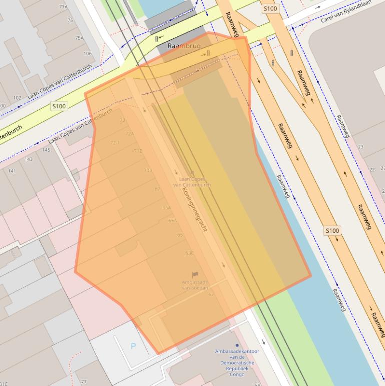 Kaart van postcodegebied 2514AG.