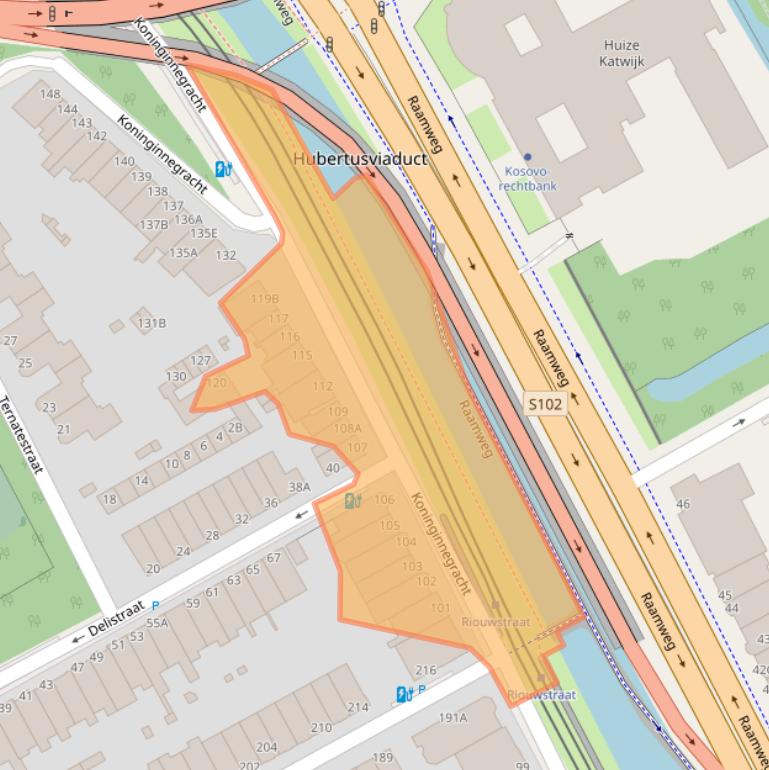 Kaart van postcodegebied 2514AL.