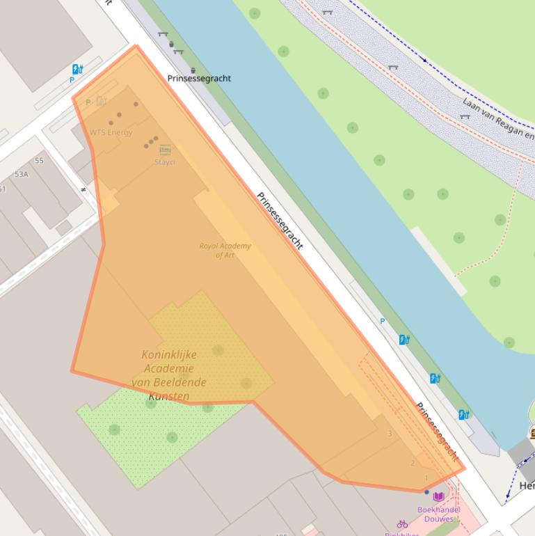 Kaart van postcodegebied 2514AN.