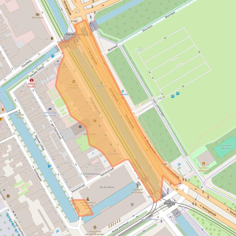 Kaart van postcodegebied 2514AP.