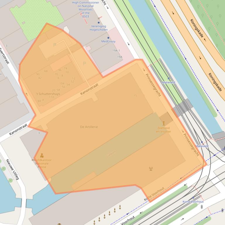 Kaart van postcodegebied 2514AR.