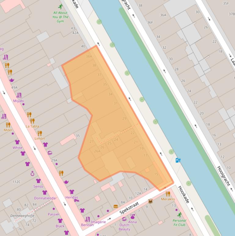 Kaart van postcodegebied 2514BJ.