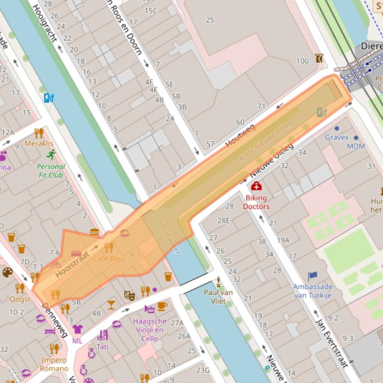 Kaart van postcodegebied 2514BM.