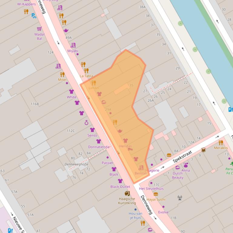 Kaart van postcodegebied 2514CC.