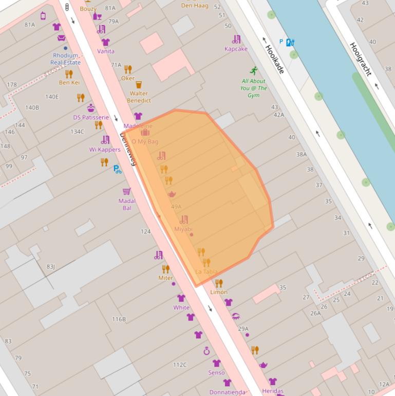 Kaart van postcodegebied 2514CD.