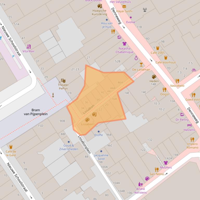 Kaart van postcodegebied 2514CN.