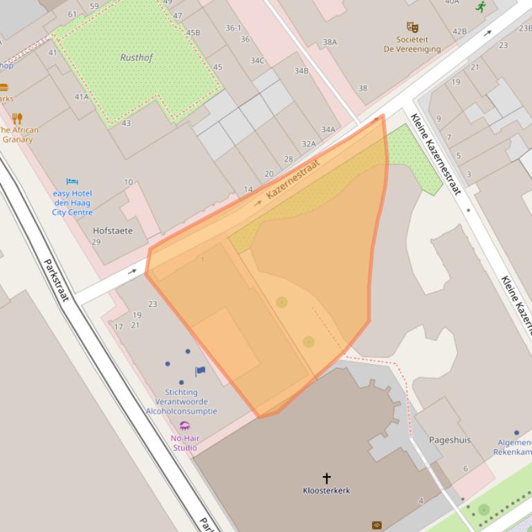 Kaart van postcodegebied 2514CP.