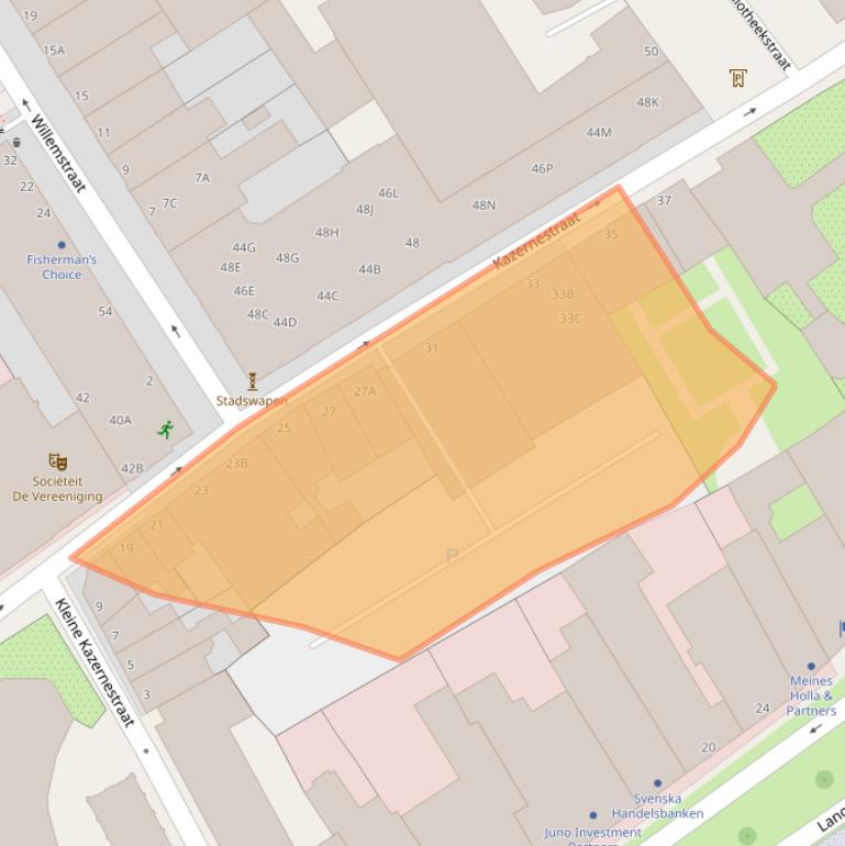 Kaart van postcodegebied 2514CR.