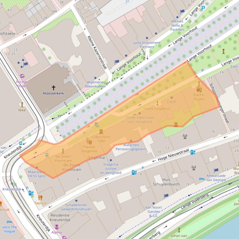 Kaart van postcodegebied 2514EA.