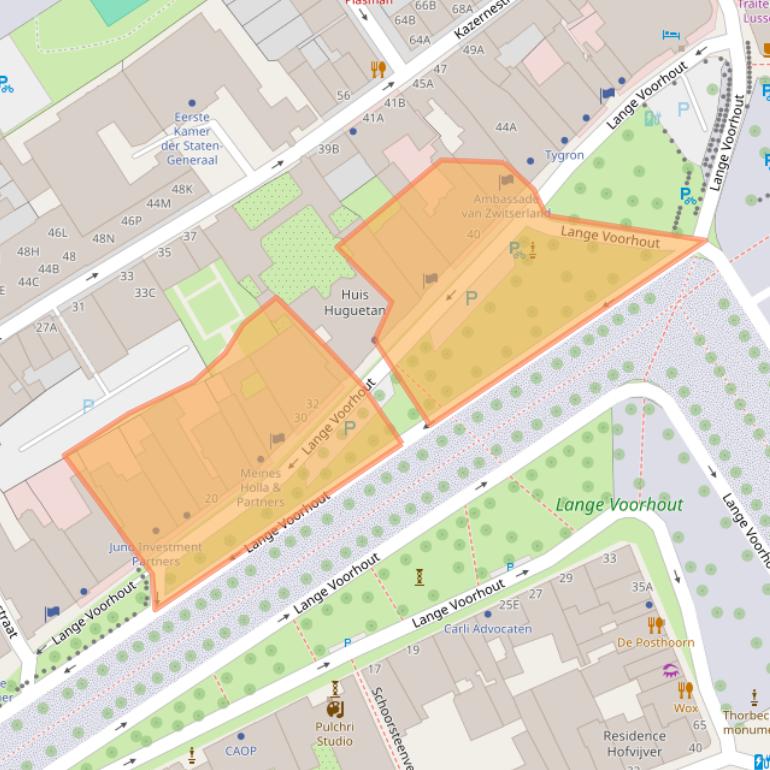 Kaart van postcodegebied 2514EE.