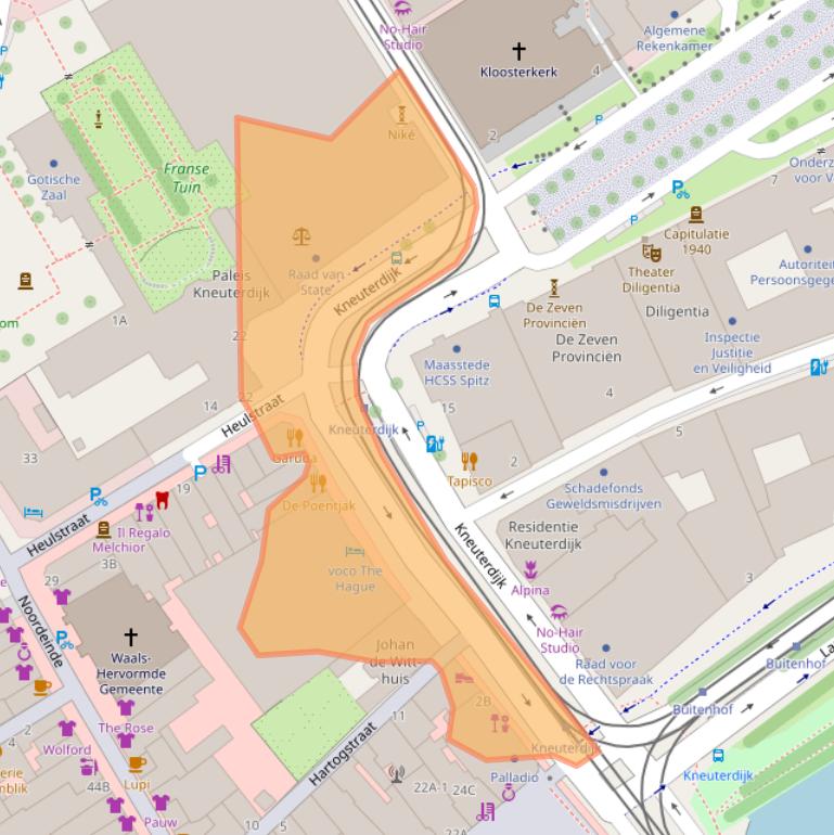 Kaart van postcodegebied 2514EN.