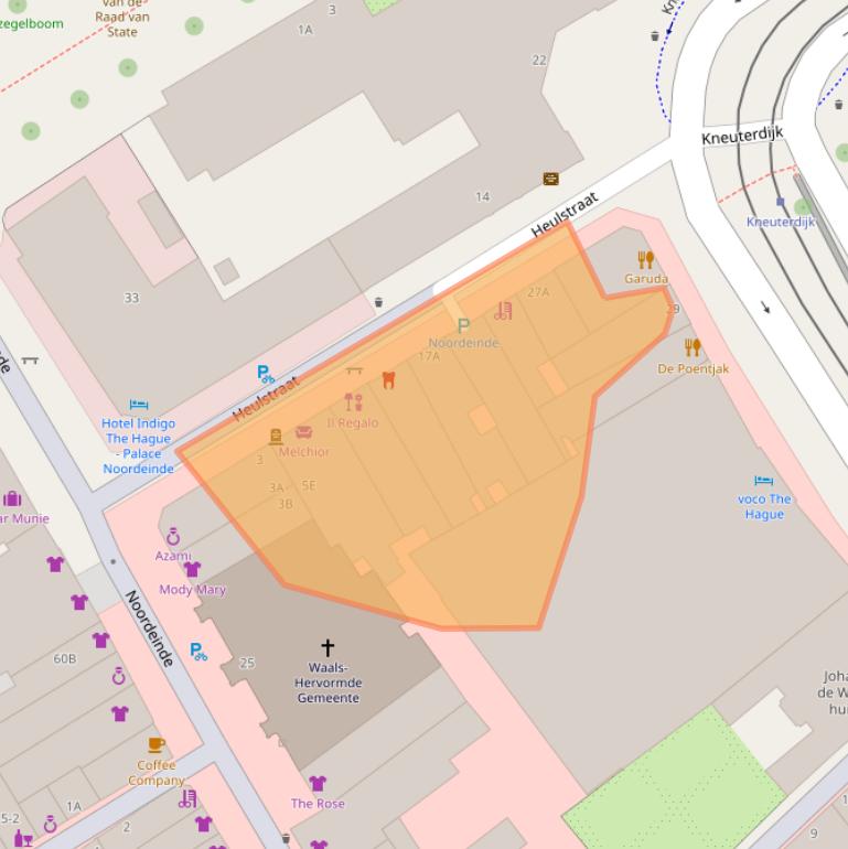 Kaart van postcodegebied 2514ER.