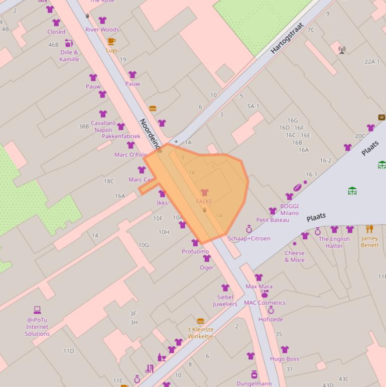 Kaart van postcodegebied 2514GA.