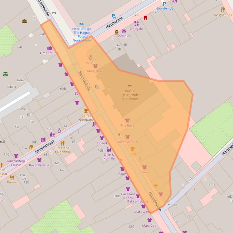 Kaart van postcodegebied 2514GB.