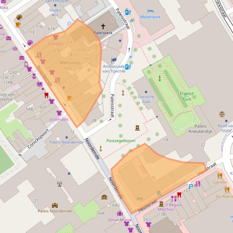 Kaart van postcodegebied 2514GC.