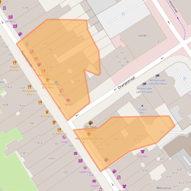 Kaart van postcodegebied 2514GD.