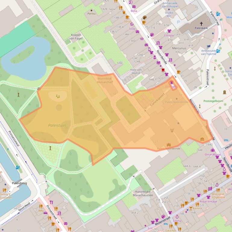 Kaart van postcodegebied 2514GL.