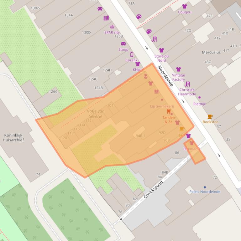 Kaart van postcodegebied 2514GM.