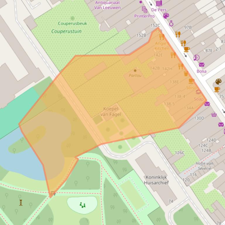 Kaart van postcodegebied 2514GP.