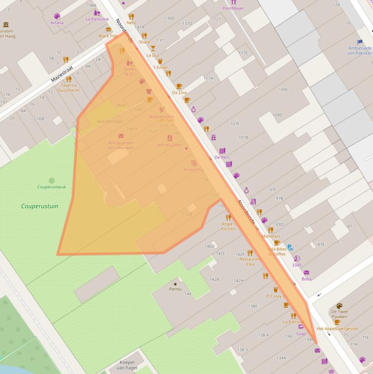Kaart van postcodegebied 2514GR.